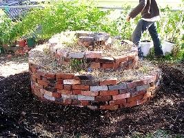 Mulching the Herb Spiral