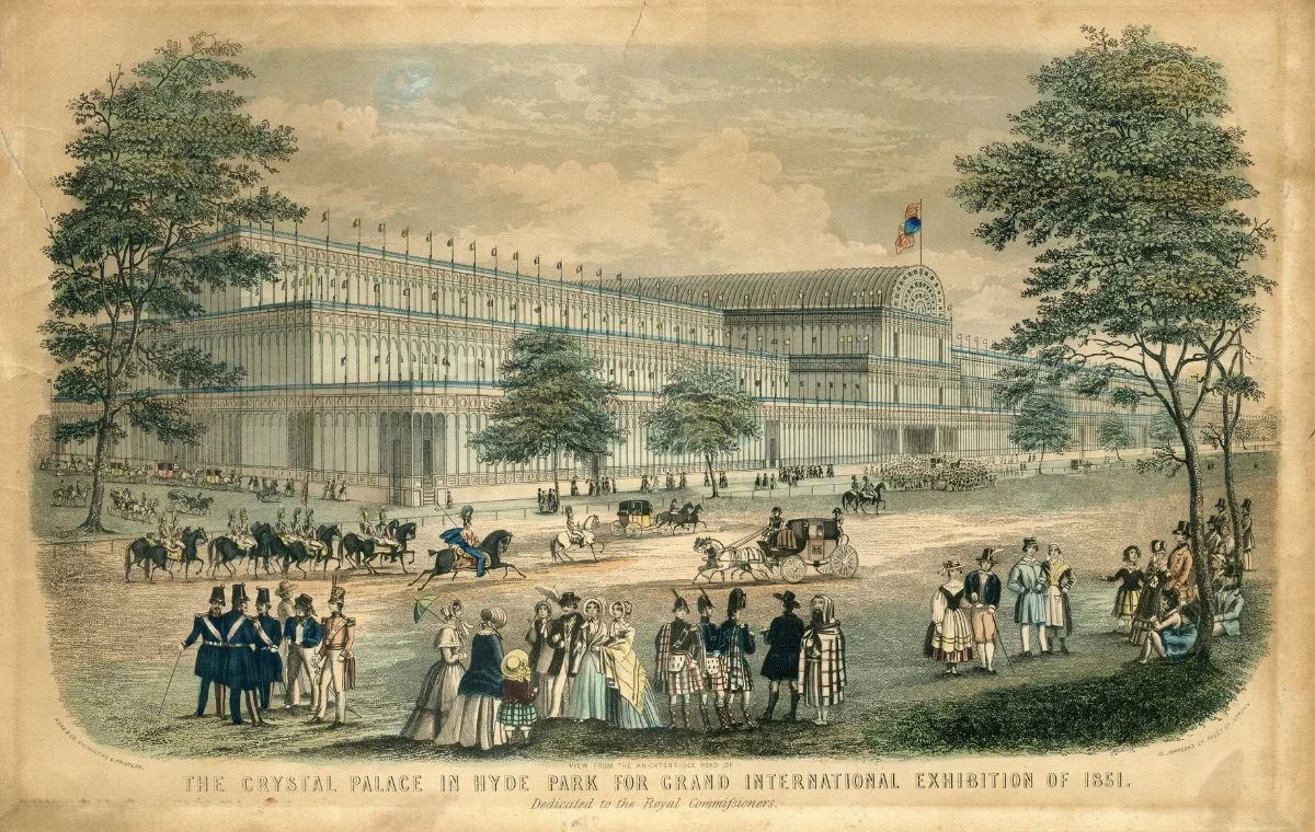 View of Knightsbridge Road of the Crystal Palace in Hyde Park for the Grand International Exhibition of 1851. Dedicated to the Royal Commissioners., London: Read & Co.